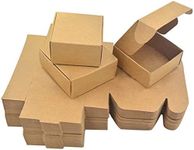 Moovul 50pcs Paper Handmade Soap Box Brown Paper Candy/Accessories Box Kraft Paper DIY Gift Packing Box