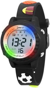 HMJIA Reloj Digital para Niño Niña de 3 a 12 años Reloj Infantil Impermeable 3ATM con Alarma/Fecha/Cronómetro/LED (LED Bola Negra)