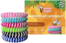 Mosquito Nikito Repellent Coil Bracelet, Natural Oil Insect Mosquito Bands for Adults & Kids, Individually Sealed & Deet-Free, up to 480 Hours Insect Repellent Protection, 12 pcs