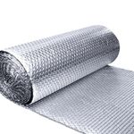 Double Reflective Insulation Foam, 48"x 10 Ft Reflective Window Insulation Radiant Barrier,B2 Fireproof Aluminum Foil Bubble Insulation Roll for Keep Heat, Thermal Insulation Shield - Engineered Foil