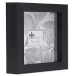 Lawrence Frames 785055 Shadow Box Frame, 5x5, Black