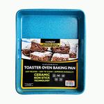 casaWare 11 x 9 x 2-inch Toaster Oven Ultimate Series Commercial Weight Ceramic Non-Stick Coating Baking Pan (Blue Granite)