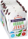 Kings Veggie Jerky - Black Bean Sauce Flavour - Plant Based, Vegan Friendly - Box of 16 x 25 Grams