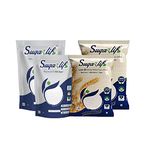 Sugarlif Diet Sugar & Whole wheat Atta LOW GI | Diabetic Friendly Herbal Cane Sugar | Free From Chemicals Flour | Diet Sugar (2kg) & Whole wheat Atta (2kg) - Combo Pack