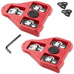 Compatible with Peloton Look Delta (9 Degree) Bike Cleats - Indoor Cycling & Road Bike Bicycle Cleat Set, Compatible with Peloton Indoor Bikes Pedals and Shoes Clipless Spinning and Cycle Shoes(Red)