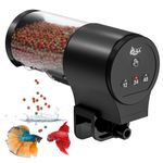 AQQA Automatic Fish Feeder for Aquarium, Auto Fish Food Dispenser with 12H/24H/48H Timer,110ml Large Capacity,Manual/Auto Feeding Modes,Battery Powered Aquarium Food Feeder for Vacation