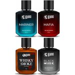 Beardo Whisky Smoke, Black Musk, Mariner & Mafia Perfume For Men (50Ml X Pack Of 4) | Long Lasting Perfume | Date Night Perfume For Men | Gift For Brother | Gift For Friends