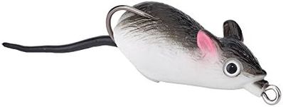 Keenso Fishing Lures,Artificial Bait Mouse Shape Soft Fishing Lures Dual Hooks for Fishing Tackle Accessory(Dark Grey)