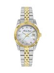 Mathey-Tissot Women's Stainless Steel Swiss Made White Dial Analog Watch - D910Bi, Band Color-Two-Tone