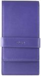 DiLoro Leather Quad Pen Case Pencil Pouch Holder for Four Fountain Ballpoint Rollerball Pens and Pencils (Nappa Violet)