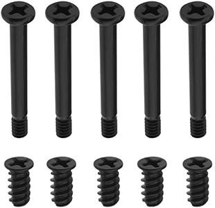 eMagTech 100PCS Computer Case Fan Screws Kit PC Fan Screws Housing Radiator Screws Computer Chassis Fan Components 50PCS #6-32x30mm & 50PCS M5x10mm Black