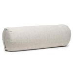 Halfmoon Cylindrical Yoga Bolster Pillow for Meditation and Support - Yoga Cushion with Carry Handle 100% Linen (Natural)