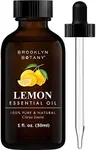 Brooklyn Botany Lemon Essential Oil – 100% Pure and Natural – Premium Grade Oil with Dropper - for Aromatherapy and Diffuser - 1 Fl Oz