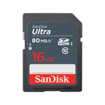 SanDisk 16GB Ultra SDHC UHS-I Class 10 Memory Card 80MB/s U1, Full HD, SD Camera Card SDSDUNS-016G-GN3IN