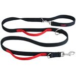 HALTI Control Lead Size Large Black, 2m, Professional Dog Lead to Stop Pulling on the Lead, Perfect for Puppy Walks, Easy to Use Double-Ended Dog Training Lead with 2 Handles