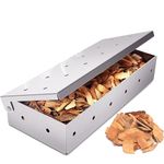 Barbecue Smoker Box, Grill Smoker Box, Pellet Smoker Tube, Outdoor Cooking Accessories Universal Smokers for Gas and Charcoal Grilling - Best Grilling Accessories & Utensils Gift for Dad