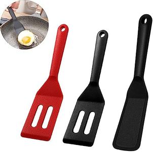 3 Pieces Mini Spatulas, YIFARUBE Silicone Spatula Set, Flexible Nonstick Silicone Heat-Resistant BPA Free Cooking Spatula Slotted Kitchen Spatula for Fish, Eggs, Pancakes