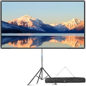 VISULAPEX 80”Écran Videoprojecteur avec Trépied, 4K HD 16:9 Ecran de Projection sur Pied, Léger, Facile à Installer, idéal pour Cinéma, Bureau et Les Présentations, Mat, Fibre de verre