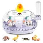 Egg Incubators for Hatching Eggs 16-35 Eggs Incubator LED Humidity Display Candler,Automatic Turner& Adding Water 360 Degree View for Hatching Chincken/Quail/Turkey