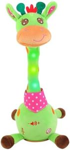 Emoin Talking Giraffe Baby Toy for Baby Toddler, Dancing Giraffe Toy Singing Mimicking Recording Repeating What You Say with LED English Sing for Boys Girls Gift, 15 Second Recorde