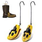 Boot Stretchers for Cowboy Boots, Shoe Stretcher Men for Wide Feet, Adjustable Shoe Expander with Crease Protectors, Yellow, US 8-12