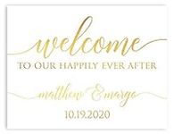 Welcome Wedding Sign Happily Ever A
