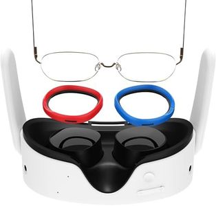 AMVR 6 Pairs Glasses Spacer for Oculus Quest 2, VR Lens Protector Accessories Silicone Anti-Scratch Ring to Protect Headset Lens and Glasses Compatible with Meta Quest 1/Rift S/Go（Red & Blue, Black）