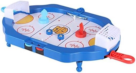 TOYANDONA Air Hockey Table Game Portable Mini Ice Hockey Desktop Classic Game Table Indoor Sports Gaming Set for Children Adults