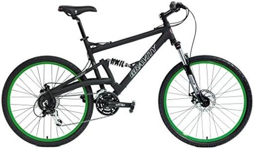 2023 FSX 2.0 Dual Full Suspension Mountain Bike Gravity Suntour (Matt Black with Green Wheels, 19inch)