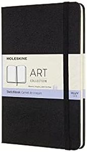 Moleskine Art Sketchbook, Hard Cover, Medium (4.5" x 7") Plain/Blank, Black, 88 Pages