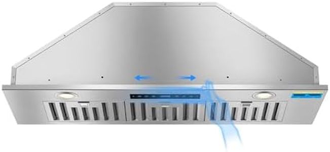 VENFAN 36-Inch 1200 CFM Range Hood Insert, Built-in Vent Hood for Custom Wood or Metal Shell, Professional Quiet Brushless Motor, 8-Speed Gesture & Touch Control, Ducted/Ductless Convertible
