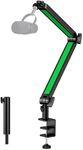 YOUSHARES Boom Arm Mic Stand - Microphone Arm for Microphone, Upgraded Mic Arm with Extension Tube for Blue Yeti and Most Gaming Mic, Heacy Duty Mic Boom Arm (Green)