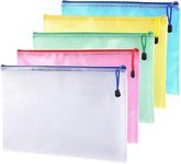 20 Pack Zipper File Bags A4 Mesh Document Bag Plastic Folders Wallets Office School Storage Pouches for Document Business Receipts Organization