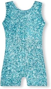 MYQFF Gymnastics Leotards for Girls Green 4T 5T 4T-5T Toddler Kids Tumbling Outfits Biketards Unitard