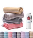 4 Packs Cotton Turkish Beach Towels Oversized Bath Pool Swim Towel Set Bulk Quick Dry Sand Free Extra Large Xl Big Blanket Adult Travel Essentials Cruise Accessories Must Have Clearance Vacation Stuff