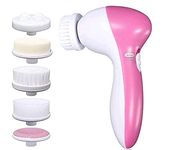 PIARA 5 in 1 Face Facial Exfoliator Electric Massage Machine Care Cleanser Massager Kit For Smoothing Body Beauty Skin Cleaner Facial Massager Machine for Women- Multicolor