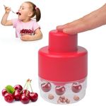 Cherry Pitter, 7-in-1 Cherry Pitter Tool Pit Remover, Heavy-Duty Metal Cherry Seed Remover, 7 Holes Cherry Stoner Pitter Quick Release, Multiple Cherry Pit Remover for Kids/Cherries Jam