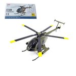 URMODELAND RC Helicopter for Adults, 1/28 MD500 RC Military Copter 2.4G 4CH RC Airplane RC Aircraft Model Aileronless, Single-Rotor Brushless RC Flying Plane with 6-Axis Gyro-RTF