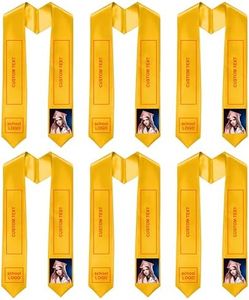 GradPlaza Customized Logo and Size Graduation Stole Adults Sash for high school and college