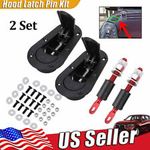 Universal Racing Car Flush Mount Quick Release Hood Latch Pin No Key Locking Kit