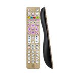 GE 6-Device Backlit Universal Remote Control for Samsung, Vizio, Lg, Sony, Sharp, Roku, Apple TV, Smart TVs, Streaming Players, Blu-Ray, DVD, Master Volume Control, Gold, 47506