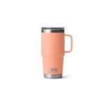 YETI Rambler, Stainless Steel Vacuum Insulated Travel Mug with Stronghold Lid, Lowcountry Peach, 20 oz (591 ml)