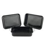 Russell Hobbs COMBO-1970 Romano Vitreous Enamel 36 CM Baking Tray, 36 CM Roaster and 34 CM Roaster with Rack