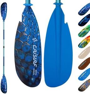 CRISURF GP08A Blue Serpentine Adjustable Kayak Paddle, Sky Blue – Lightweight Detachable Oar with Durable Aluminum Shaft, PP Blade, Non-Slip Comfort Grip and Drip Rings for Effortless Paddling