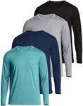 4 Pack:Men’s Long Sleeve Pocket T-S
