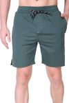 FITINC Strethable Green Shorts for Gym, Running, Jogging, Yoga, Cycling, and Active Sports