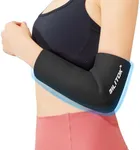 Elbow Ice Pack for Tendonitis and Tennis Elbow, Reusable Cold Compression Ice Pack Wrap Sleeve for Injuries, Calf Compression Sleeve for Pain Relief, Arthritis, Swelling, Golfers Arm (L Black)