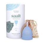 Saalt Menstrual Cup - Premium Design - Most Comfortable Period Cup - #1 Active Cup - Wear for 12 Hours - Soft, Flexible, Reusable Medical-Grade Silicone - Made in USA