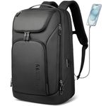 Business Smart Backpack for Men Anti-Theft for 17.3 Inch Laptop with USB Charging Port Water-Resistant Large Durable Compact 30L for Travel College Work-Black