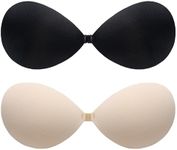 BALIWELL Adhesive Bra Push Up, Strapless Sticky Backless Dress Bras for Women, Invisible Lifting Stick on Bra